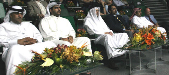 Dignitaries watching the Qatar Classic ...