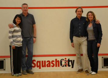 Andrew Davidson SquashCity manager (L) and Geoff Miller, director