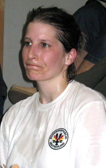 Sabine Tillmann can't take the Germans into the semis this time ...